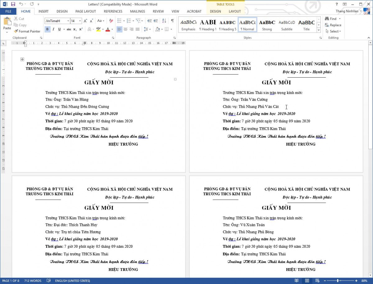 Mail merge c ch tr n th trong word y u khoa h c